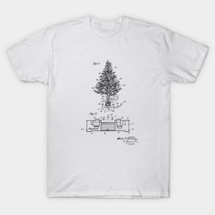 Artificial Christmas Tree Vintage Patent Hand Drawing T-Shirt